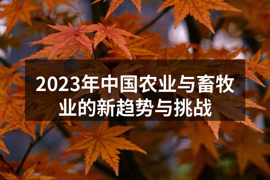 2023年中国农业与畜牧业的新趋势与挑战